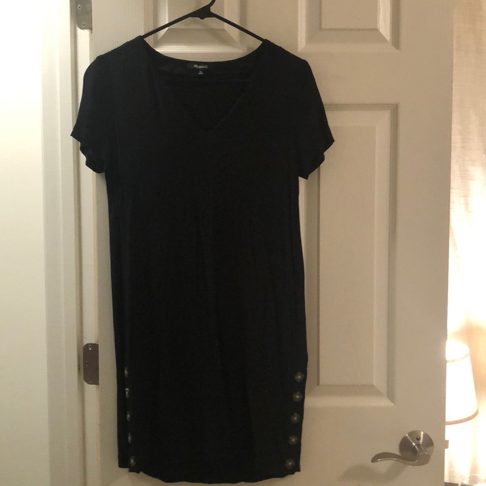 Madewell. Black Shortsleeved Dress - Above Knee.